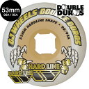 オージェイウィール OJ WHEELS53mm DOUBLE DURO WHITE/GUM HARDLINE 99A/95A WHEELSハードウィール ダブル...