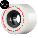 パウエル・ペラルタ POWELL PERALTA66mm SNAKES WHITE 75A WHEELソフトウィール 4個セット ロングボード ダウンヒル オー...