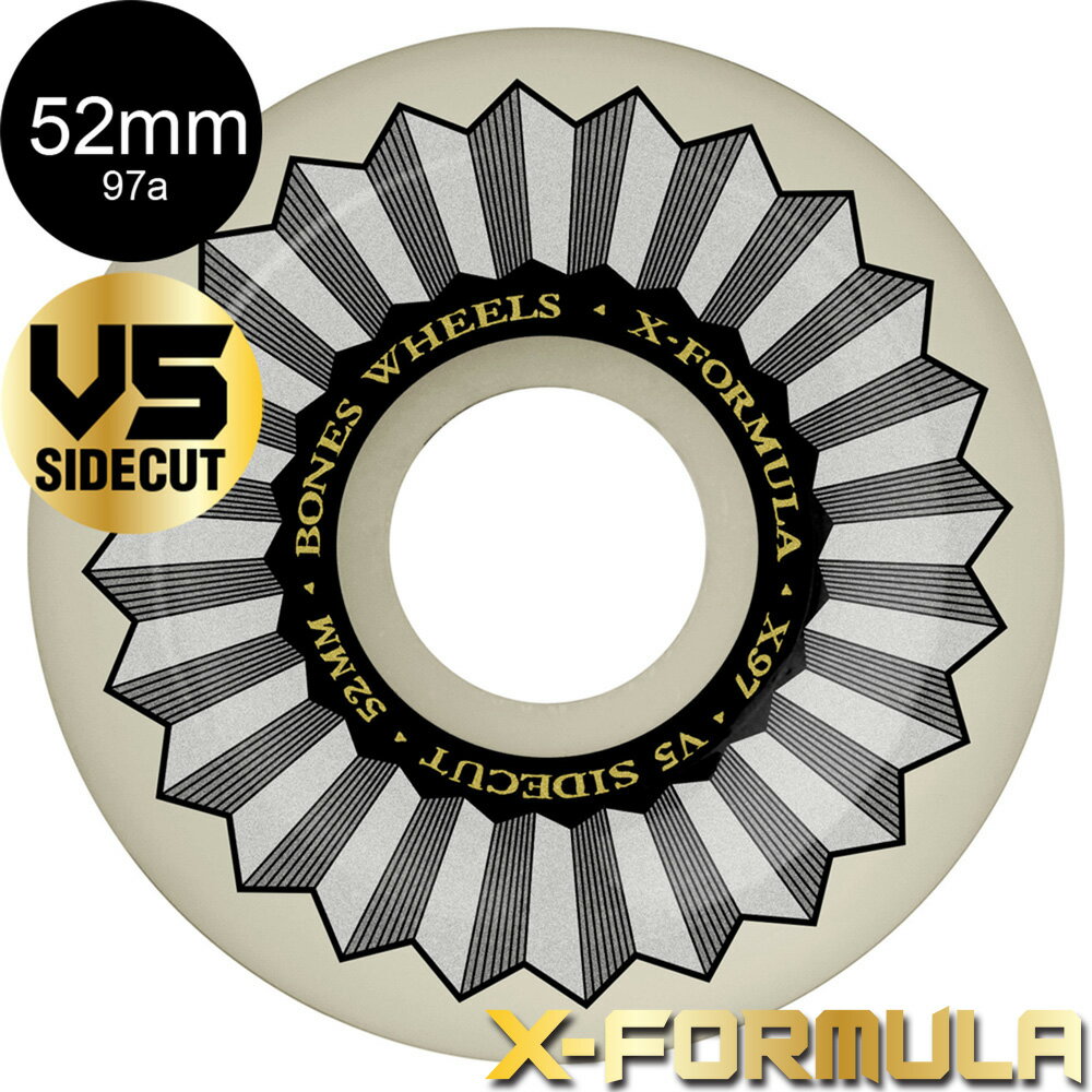 ボーンズ ウィール BONES WHEELS52mm X-FORMULA V5 SIDECUT 97A WHEELSハードウィール 4個セット エックスフォーミ...