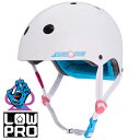 プロテック PRO-TECLOW PRO CERTIFIED SANTA CRUZ SIGNATURE EDITION GLOSS WHITEヘルメット サンタクルーズ コラボ ロープロ グロスホワイト プロテクター 大人用 白 PROTEC スケートボード スケボー sk8 skateboard【2504】