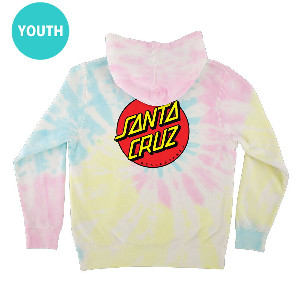 サンタクルーズ SANTA CRUZCLASSIC DOT P/O HOODED SWEATSHIRT YOUTHプルオーバーパーカー ユースサイズ 子供用 キッズ P/O フード スケートボード スケボーsk8 skateboard