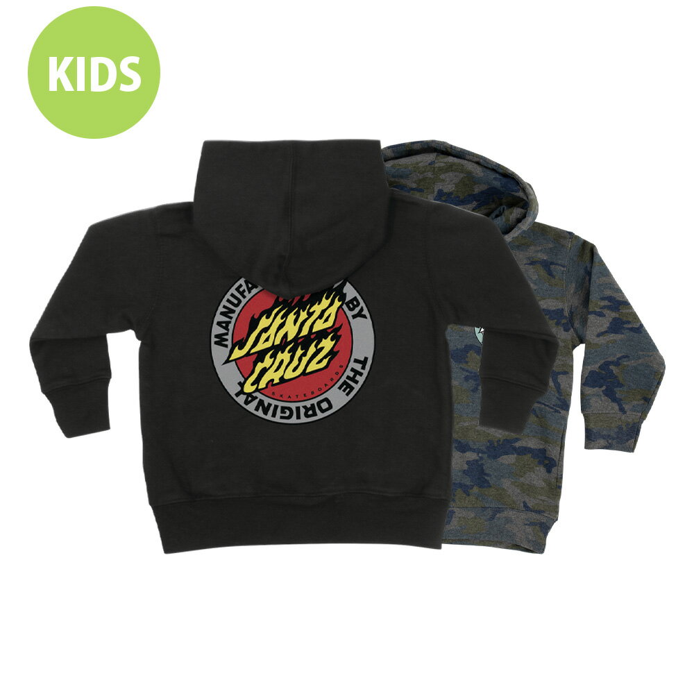 サンタクルーズ SANTA CRUZFLAMED MFG DOT P/O HOODED SWEATSHIRT KIDSプルオーバーパーカー キッズサイズ 子供用 キッズ P/O フード スケートボード スケボーsk8 skateboard