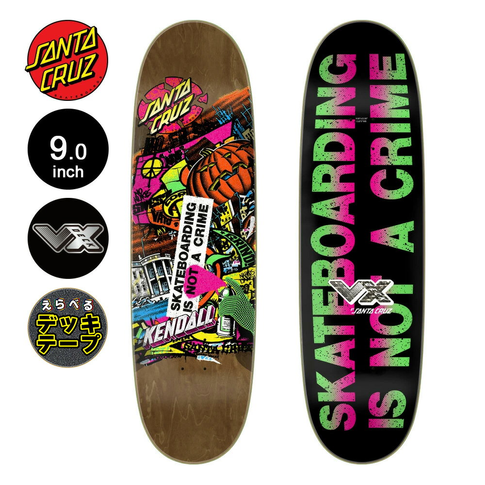 サンタクルーズ SANTA CRUZスケボー デッキ 9.0 KENDALL STREET ART COLLAGE VX DECKジェフ・ケンダル ..
