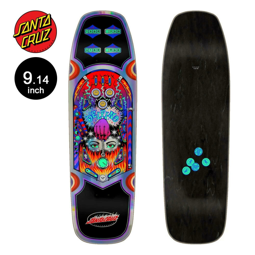 サンタクルーズ SANTA CRUZスケボー デッキ 9.14 DELFINO PINBALL SHAPED PRO DECKファビアナ・デルフ..