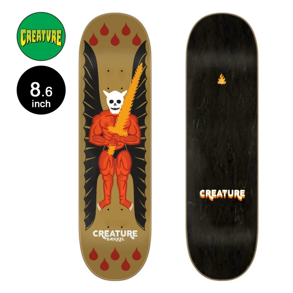 クリーチャー CREATUREスケボー デッキ 8.6 BAEKKEL DEMON PRO DECKケビン・ベッケル プロモデル スケ..