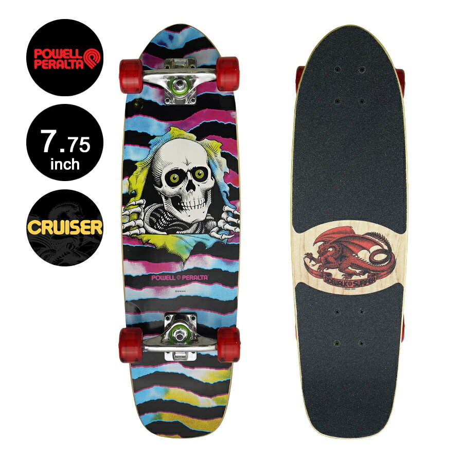 POWELL PERALTA パウエル・ペラルタ7.75in x 27.20in SIDEWALK SURFER TIE DYE RIPPER CRUISER COMPLETEコンプリートクルーザー(完成組立品) サイドウォーク・サーファー 通勤 通学 スケートボード スケボー skateboard sk8