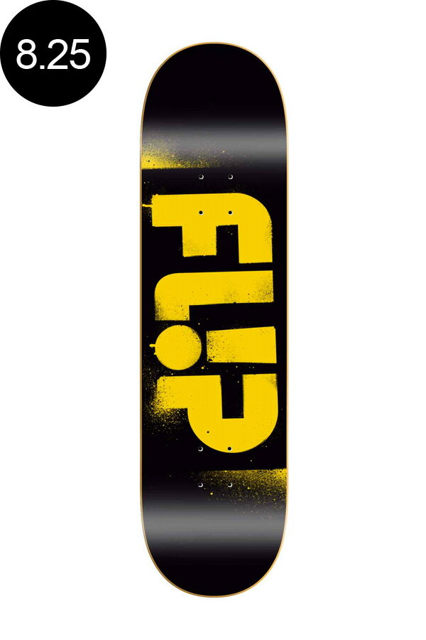 FLIP フリップスケボー デッキ 8.25 ODYSSEY STENCIL YELLOW TEAM DECKロゴ スケートボード ストリート sk8 skateboard 板【21SM】