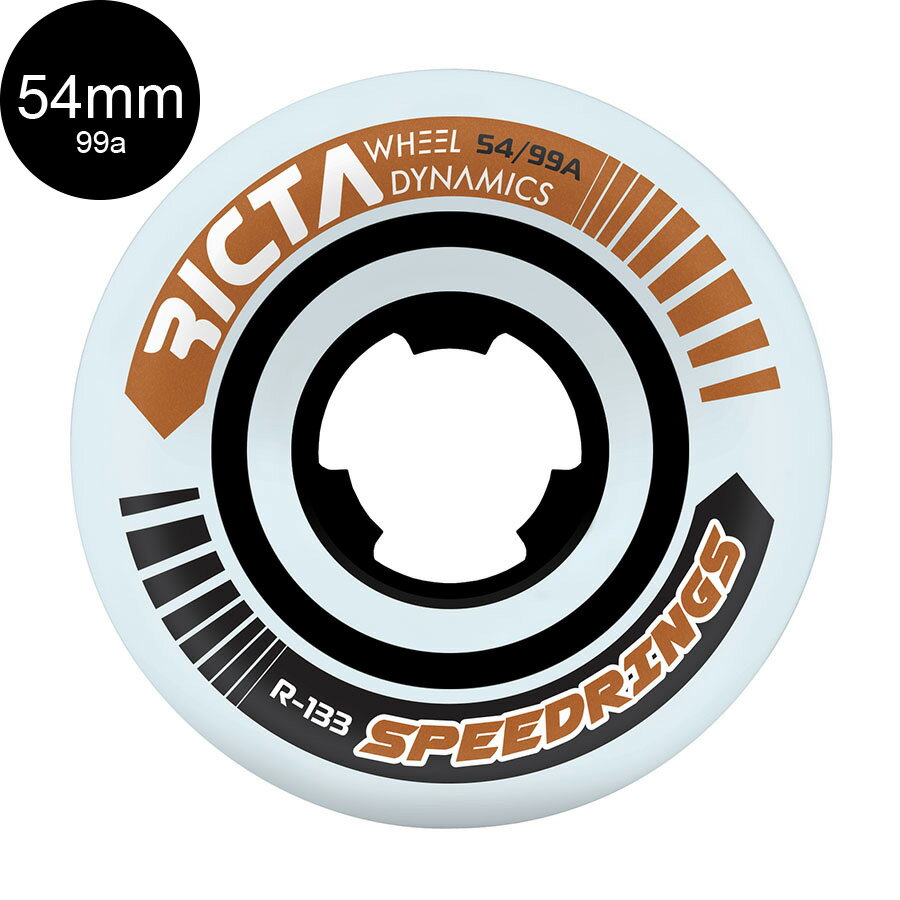 RICTA リクタ54mm SPEEDRINGS WIDE 99A WHEELSハードウィール(4個セット)スピードリングス ワイド スケートボード スケボー sk8 skateboard タイヤ ローラー 車輪 トリック スライド グラインド【2109】