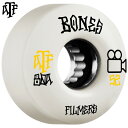 BONES WHEELS ボーンズ ウィール52mm ATF FILMERS 80Aソフトウィール(4個セット)ホワイトクルージング クルーザー スケートボード スケボー sk8 skateboard タイヤ ローラー 車輪 静か 速い