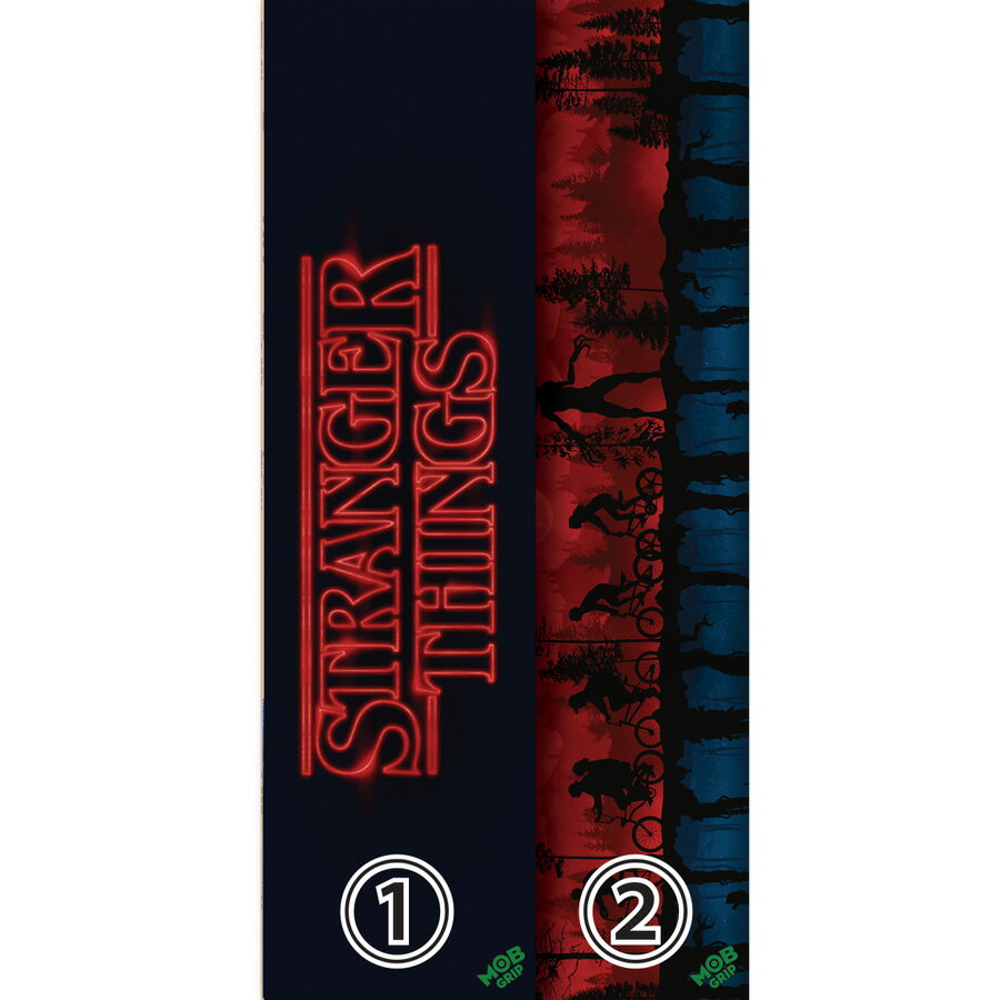 MOB GRIP モブグリップ9in x 33in STRANGER THINGS TITLE/SILHOUETTES SHEETグリップテープ ストレンジャー・シングス コラボ デッキテープ スケートボード スケボー sk8 skateboard【2206】