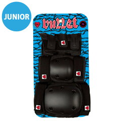 BULLET バレットJUNIOR PAD SETプロテクターセット リストガード エルボーパッド ニーパッド 左右セット 子供用（4歳～8歳）ジュニア キッズ スケートボード スケボー sk8 skateboard