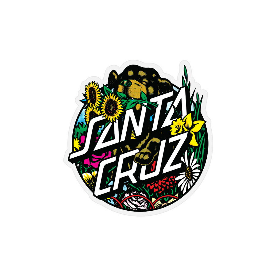 SANTA CRUZ サンタクルーズ4in x 4.25in DRESSEN PUP STICKERステッカー デカール シール スケートボード スケボー ストリート sk8 skateboard