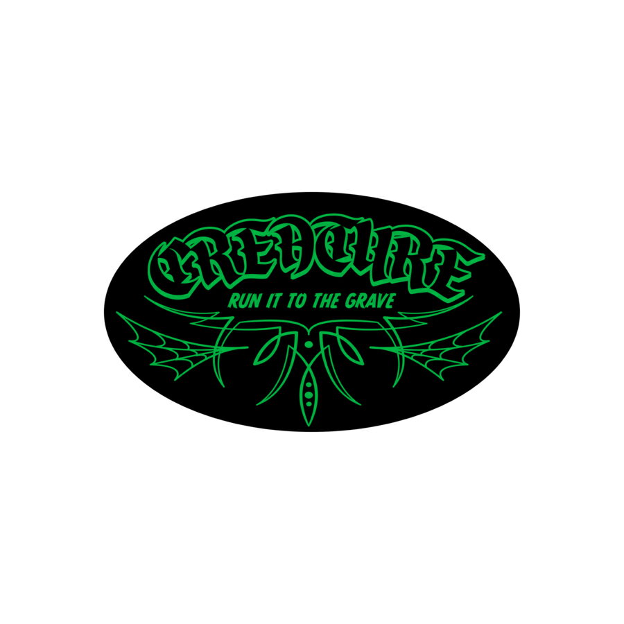 CREATURE クリーチャー4in x 2.375in TO THE GRAVE STICKERステッカー デカール シール スケートボード スケボー ストリート sk8 skateboard 1