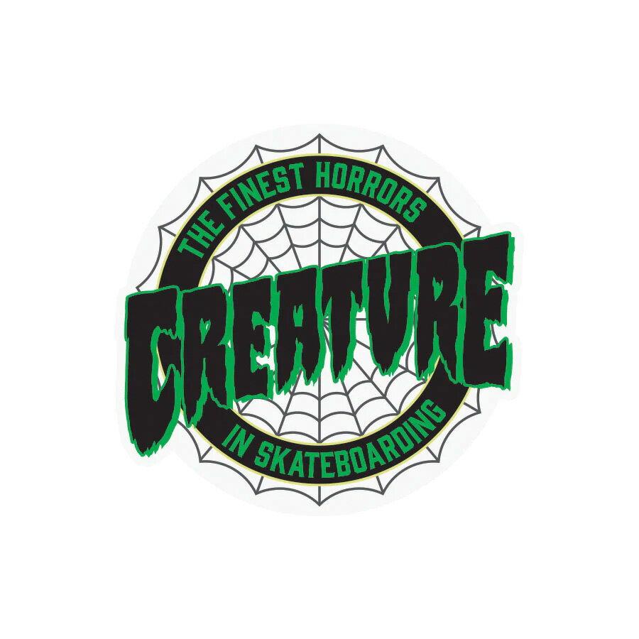 CREATURE ꡼㡼3.125 in x 3 in FINEST WEB STICKERǥ ƥå  ȥܡ ܡ ȥ꡼ sk8 skateboard
