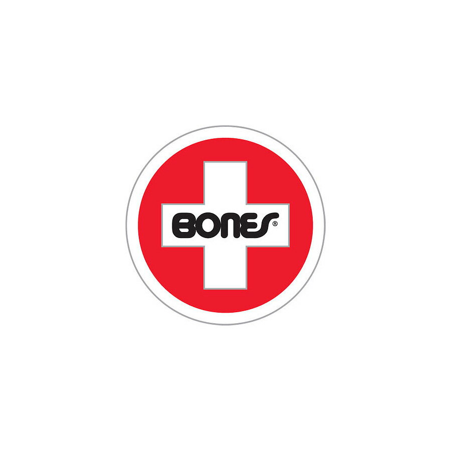 BONES BEARINGS ボーンズ ベアリング3in x 3in SWISS ROUND STICKERステッカー デカール シール スケートボード スケボー sk8 skateboard