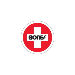 BONES BEARINGS ボーンズ ベアリング3in x 3in SWISS ROUND STICKERステッカー デカール シール スケートボード スケボー sk8 skateboard