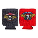 ■POWELL PERALTA PRODUCT DETAILS モデル：WINGED RIPPER KOOZIE 正規輸入品 FEATURES 350mlの缶に使用でき、保温・保冷効果があります *PCモニターにより若干色が違って見えることがあります。 *商品の仕様は予告なく変更になる場合があります。 *色柄物の衣類は、色落ち、色移りする場合がございますので、その他の衣類と一緒に洗わないようご注意くださいませ。 【POWELL PERALTA】 スケートボードの歴史を語る上で外せない、老舗の最重要スケートブランドPOWELL PERALTA。 それは1978年のこと、有能な機械工学士としてスケートボードの新たな形を創りだしたジョージ・パウエルと、 当時多大な知名度を誇ったプロスケーターのステイシー・ペラルタがタッグを組み、結成された。 また同ブランドが組織するチームはボーンズ・ブリゲードと呼ばれ、数々の有名なスケーターを輩出。 そして、1984年にスケート史において初のスケートビデオ「The Bones Brigade Video Show」をリリースし、 世界中へと流通させ、その名を轟かせた。 80年代のスケートシーンを席巻し、現在のスケートの基盤を築いた伝説のスケートブランドである。 POWELL PERALTA商品一覧はこちら