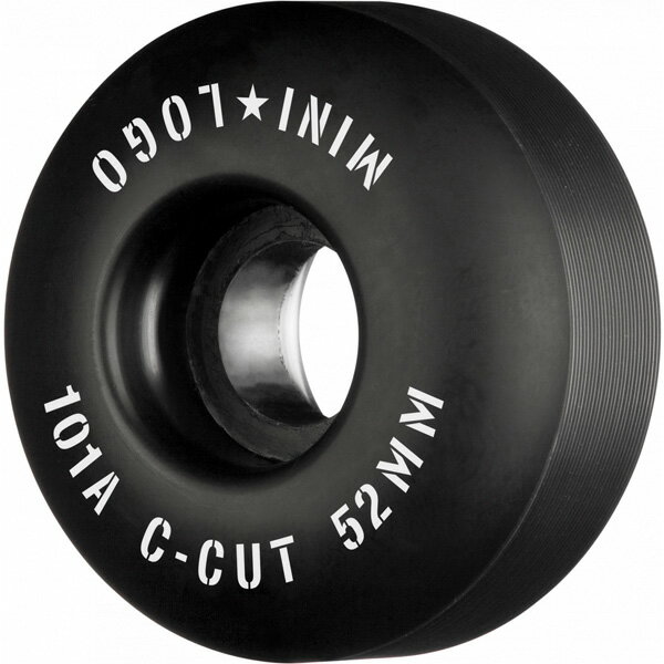 MINI LOGO ミニロゴWHEEL C-CUT"2" 52mm 101A BLACK(4pacK)ハードウィール(4個セット)ブラック スケートボード スケボー sk8 skateboard タイヤ ローラー 車輪 トリック スライド グラインド