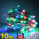 イルミネーション クリスマス ライト 10m USB給電 店舗装飾 LED 100球 単色 防雨 屋外 室内 飾り ツリー 看板 装飾 DC5V 簡単点灯 お試...