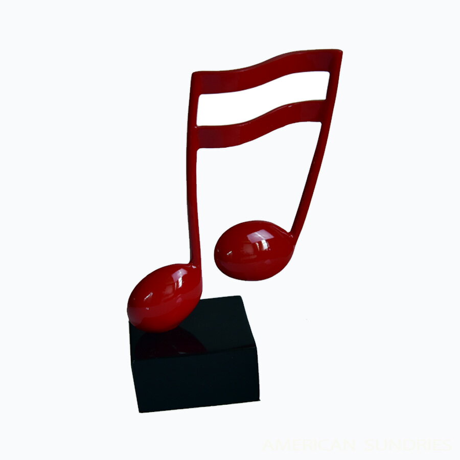 アメリカン雑貨 雑貨 音符 インテリア 音楽 楽譜 モダン 置物 音符 オブジェ カラフル 音楽記号 クラシック レッド 赤