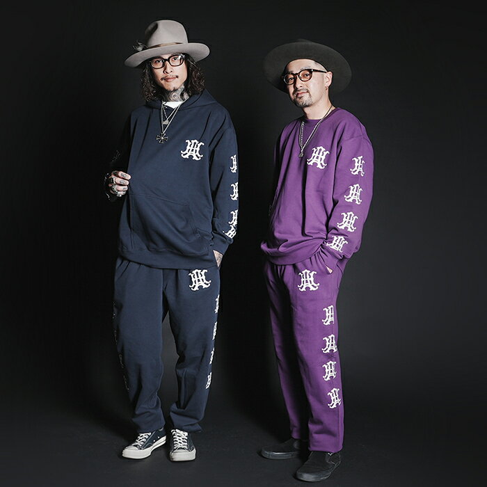 THEHIDEAWAYtimes;AMERICANWANNABE/「quot;AHquot;MONOGRAMCREWSWEAT-GRAY-」クルーネックスウェット/MEN'Sメンズ/スウェット/トレーナー/プリント/カジュアル/ストリート/アメカジ/セットアップ/限定