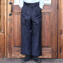 BLACK SIGN ブラックサイン / 「1930s Pencil Stripe Dress Trousers」1930sピンストライプドレスパンツ / MEN 039 S メンズ / スラックス / パンツ / スーツ / セットアップ / ストライプ / アメカジ / ドレス / フォーマル