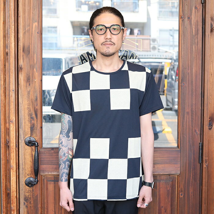 BLACK SIGN ブラックサイン / 「Race Truck Cooling Underwear / Checker」レーストラッククーリングアンダーウェア / MEN'S メンズ / Tシャツ / クルーネック / 天竺 / 半袖 / カジュアル / アメカジ