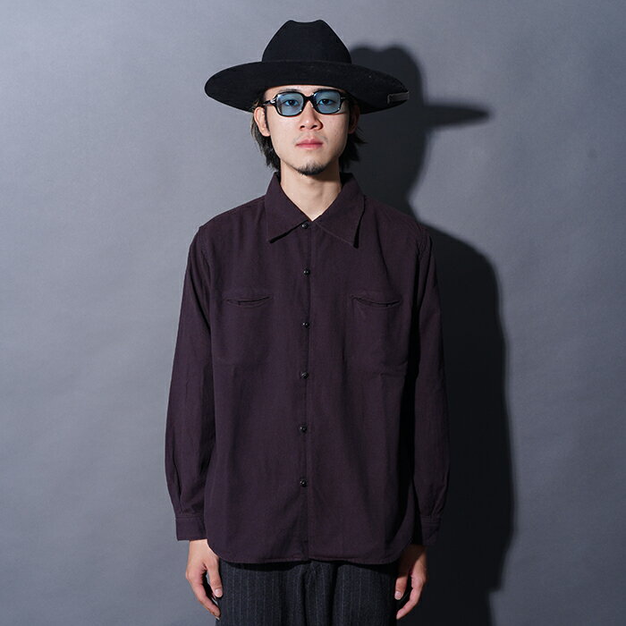 BLACK SIGN ブラックサイン / 「Bourette Noil Geronimo Shirt / Rusty Brown」1930’sウエスタンスタイル...