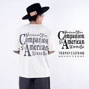 TROPHY CLOTHING×AMERICAN WANNABE「"MONOCHROME" COMPANION LOGO PC TEE / IVORY」ロゴS/S Tシャツ / MEN'S メンズ / Tシャツ /クルーネック / ポケット / 吸水速乾 / 半袖 / カジュアル / アメカジ