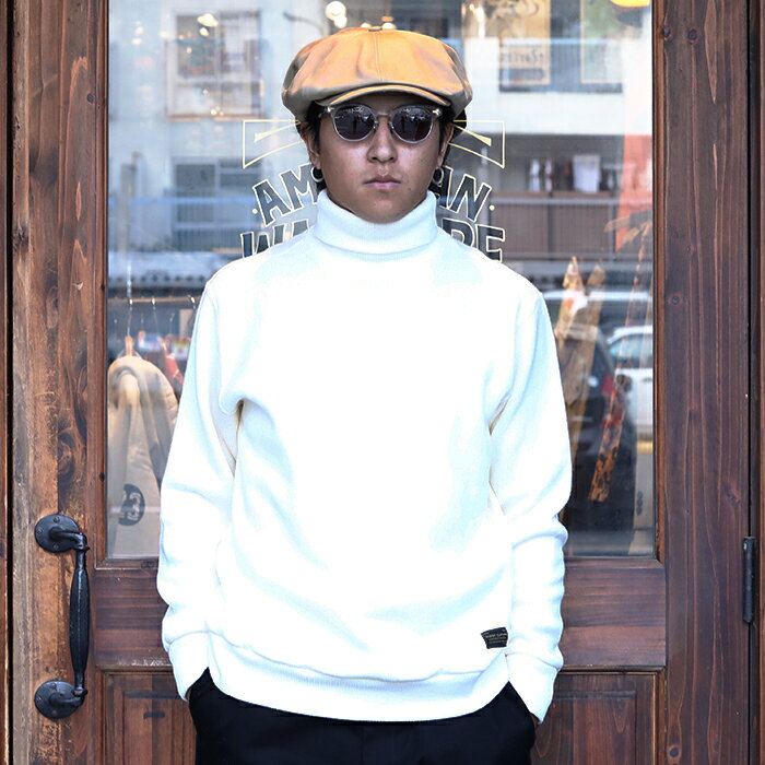 TROPHY CLOTHING トロフィークロージング / 「Naval High Neck L/S Tee / OFF WHITE」ナバルハイネックL/S Tシャツ / MEN'S メンズ / TR23AW-204 / コットンニット / 長袖 / セーター / ハイネック / カットソー / カジュアル / アメカジ / ストリート