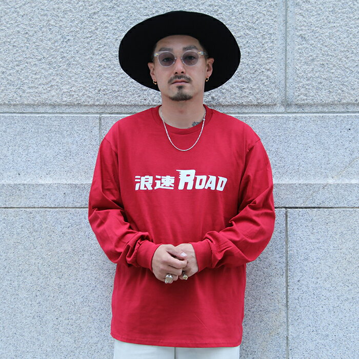 NASTOYS ナストイズ / 「浪速ROAD LOGO L/S TEE / RED」ロングスリーブティーシャツ / MEN'S メンズ / Tシャツ / プリント / クルーネック / 長袖 / カジュアル / アメカジ / ホワイト