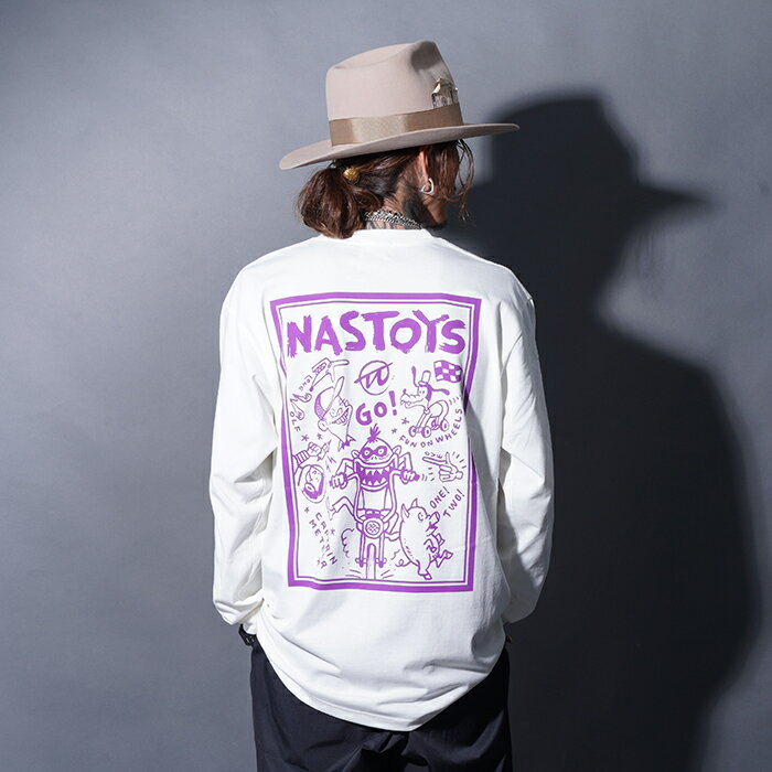 NASTOYS ナストイズ / 「Comic Rider Paradise L/S TEE / WHITE」プリントL/S Tシャツ / MEN'S メンズ / Tシャツ / プリント / クルーネック / 長袖 / カジュアル / アメカジ