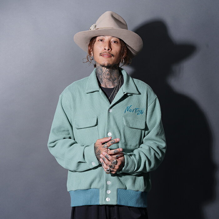 NASTOYS ナストイズ /「Ribbed Shirts / MINT」コーデュロイリブシャツ / MEN'S メンズ / 開襟 / 長袖 / コーデュロイ ...