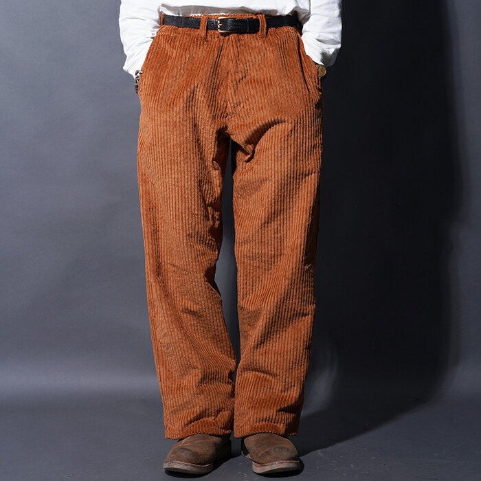 NASTOYS/ナストイズ「3.5W Corduroy Trousers / BROWN」コーデュロイトラウザース / NTP-250302 / MEN'S メンズ / セットアップ / ワイド / ストレート / コーデュロイ / 無地 / カジュアル / アメカジ