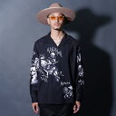 GANGSTERVILLE ギャングスタービル / 「TOTENTANZ - L/S SHIRTS / BLACK×GRAY」オリジナルポリエステルL/Sシャツ...