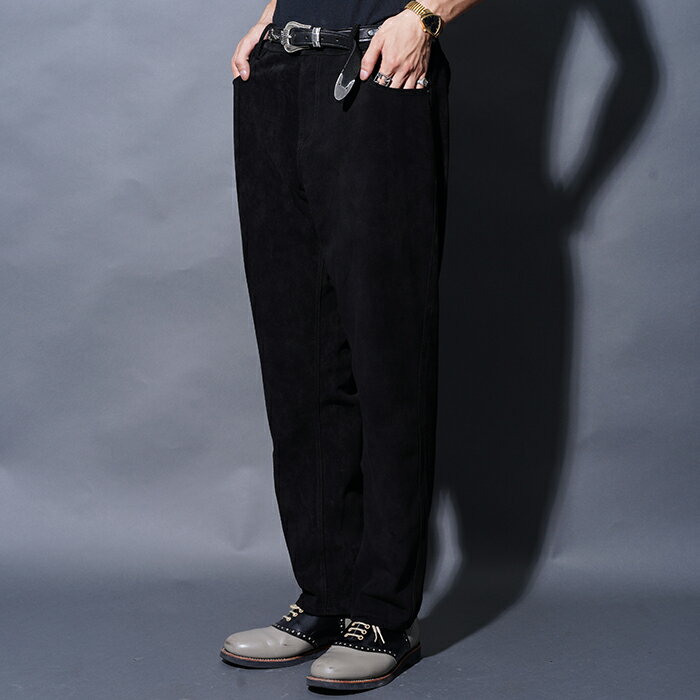 GANGSTERVILLE ギャングスタービル / 「LOCOS - LEATHER PANTS SUEDE / BLACK」スエードレザーパンツ GSV531...