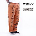 WEIRDO×AMERICAN WANNABE「“TEXAS” HAND PAINT PANTS by L.STUDIOS」ハンドペイントパンツ MEN'S メンズ ワークパンツ パンツ デニム 手書き テーパードシルエット カジュアル アメカジ