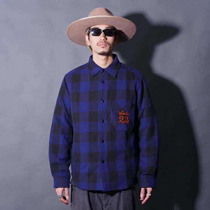 WEIRDO  / Weirdo - L/S QUILTING CHECK SHIRTS / BLUEץåL/Sƥ󥰥 / WRD...
