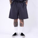AMERICAN WANNABE/アメリカンワナビー「EASY SHORT PANTS / BLACK」イージーショートパンツ / AWP-250201 / MEN'S メンズ / セットアップ / ショートパンツ / イージーパンツ / 無地 / カジュアル / アメカジ