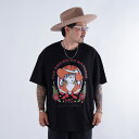 AMERICAN WANNABE/アメリカンワナビー /「14th Anniversary Texas Girl S/S TEE / BLACK」プリントS/S Tシャツ / MEN'S メンズ / オリジナル / アメリカンワナビー / Tシャツ / 半袖 / シンプル / プリント / ストリート / カジュアル / アメカジ