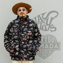 NASTOYS × TATTOO STUDIO YAMADA / 「“GALAXY TATTOO FLASH“ Spaceman Jacket / BLACK」コーデュロイジャケット / ジャケット / コート / アウター / 中綿 / コーデュロイ / 総柄 / セットアップ / カジュアル / ストリート / アメカジ / 限定
