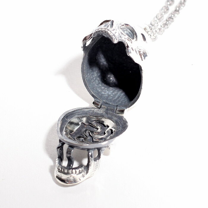 BLACK SIGN ブラックサイン / 「Poison in the Brain Silver Neckless Charm」 シルバーネックレス / MEN'S メンズ / シルバー 925 / チャーム / ネックレス / スカル / カジュアル / アメカジ