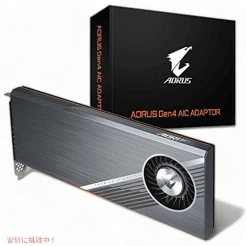 GIGABYTE GC-4XM2G4 (AORUS Gen4 AICアダプター、フルPCIe 4.0、PCIe 4.0 SSD用高度なサーマルソリューション) アメリカーナがお届け!