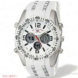 U.S. Polo Assn. Sport Men's US9282 White Analog-Digital Chronograph Watch アメリカーナがお届け!