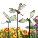 Juegoal 20 Inch Garden Stakesパティオ装飾品・トンボ&蝶々&ハチドリ 3点セット アメリカーナがお届け!