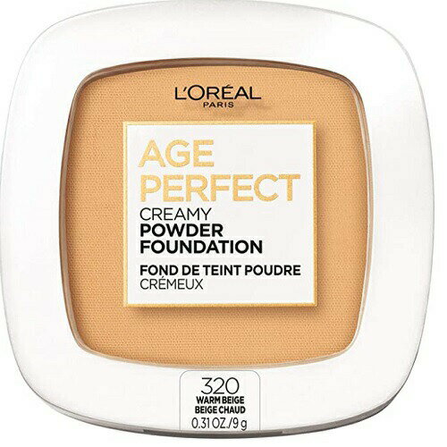 L'Oreal Paris Age Perfect Creamy Powder Foundation 320 Warm Beige, 0.31 oz( 9g) ロレアル エイジパーフェクト クリーミーパウダーファンデーション 320 WARM BEIGE