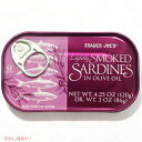 yő2,000~N[|4279:59܂ŁzTrader Joe's g[_[W[Y/ Lightly Smoked Sardines in Olive Oil 4.25oz (120g)