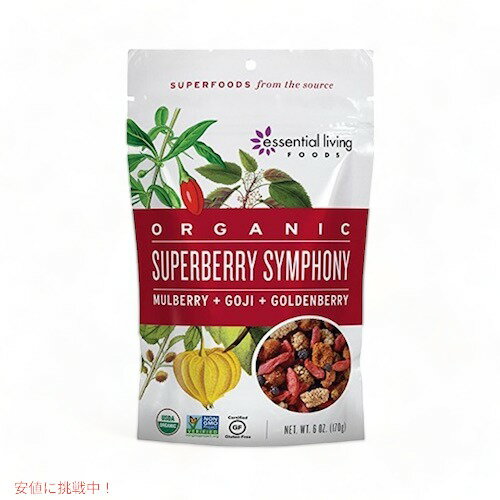 【最大2,000円クーポン5月16日01:59まで】プレミアム　スーパーフード　スーパーベリーシンフォニー 227g /Essential Living Foods Superberry Symphony Raw Trail Mix 6oz 1