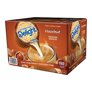 International Delight Hazelnut Creamer Singles 192ct / インターナショナル デライト ヘーゼルナッツ
