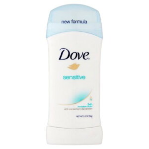 【無香料 Unscented】Dove ダヴ デオドラント 74g デオドラントスティック　効果24時間持続！Sensitive 敏感肌用 　白くならないタイプ